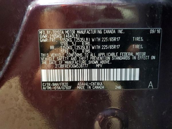 2016 TOYOTA RAV4 LE (X Grade)