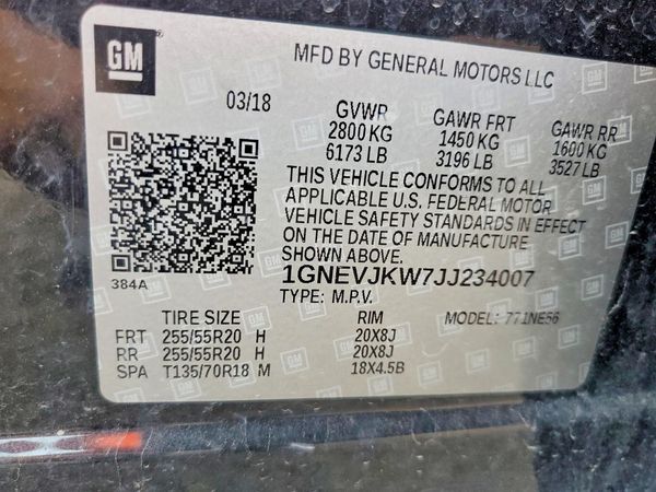 2018 CHEVROLET TRAVERSE Premier