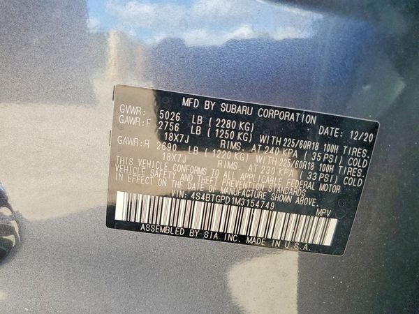 2021 SUBARU OUTBACK Touring+M/R+NAVI(HK)