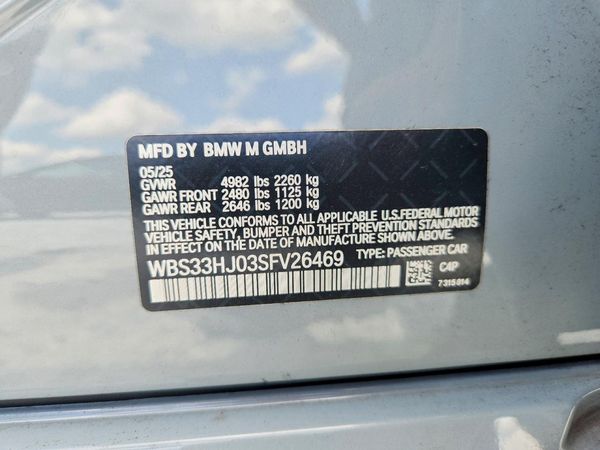 2025 BMW M3 M3 xDrive Competition — VINS