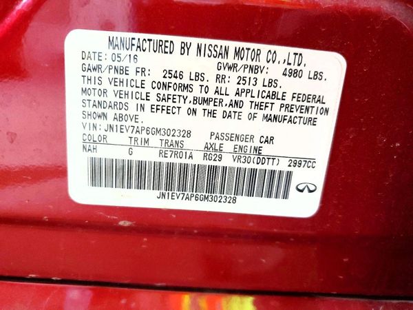 2016 INFINITI Q50