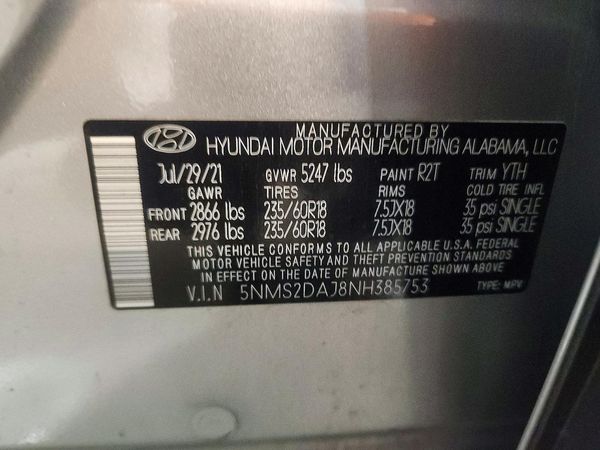 2022 HYUNDAI SANTA FE SEL