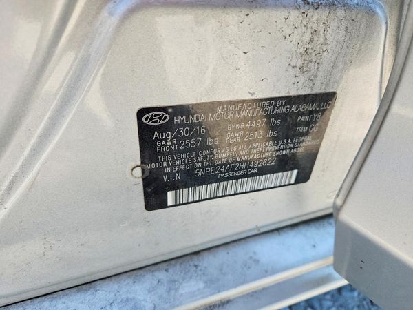 2017 HYUNDAI SONATA