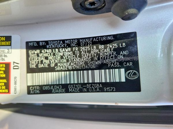 2022 LEXUS ES 350 350 Premium