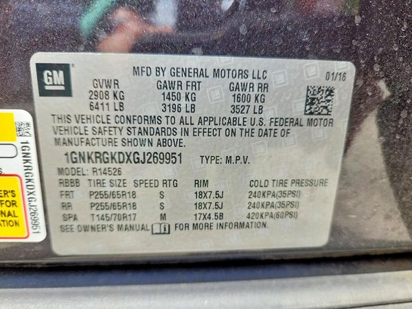 2016 CHEVROLET TRAVERSE 1LT