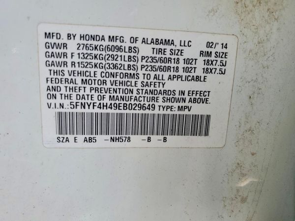2014 HONDA PILOT EX