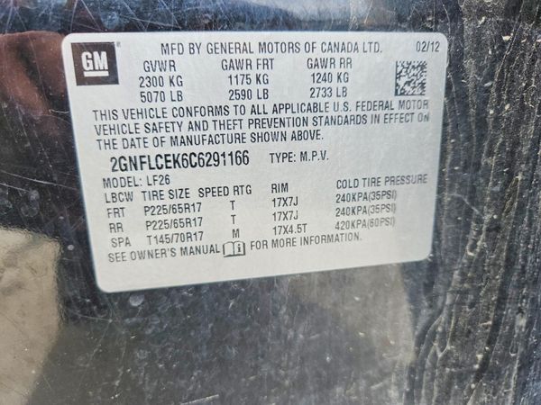 2012 CHEVROLET EQUINOX