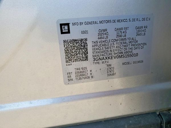 2021 CHEVROLET EQUINOX LT (1LT)
