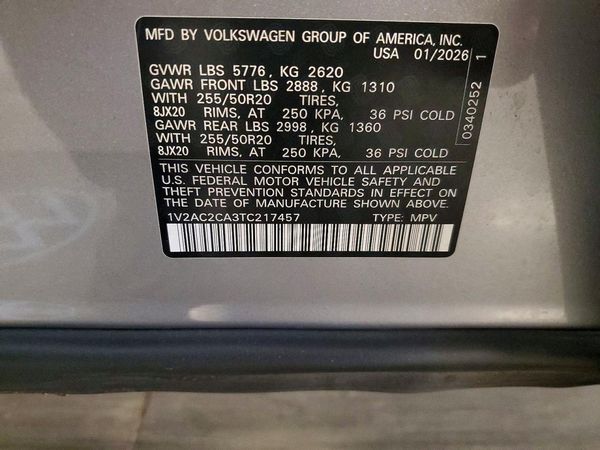 2026 VOLKSWAGEN ATLAS CROSS SPORT