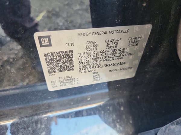 2019 CHEVROLET TAHOE