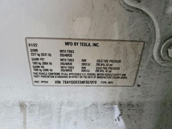 2022 TESLA MODEL Y