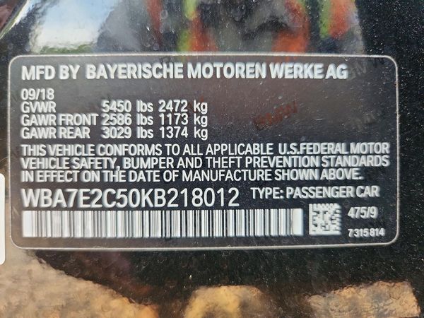 2019 BMW 740