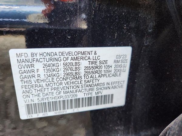 2023 ACURA MDX SH-AWD A-SPEC — VINS