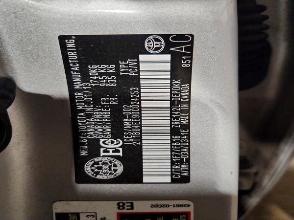 2013 TOYOTA COROLLA
