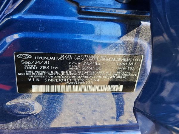 2020 HYUNDAI ELANTRA