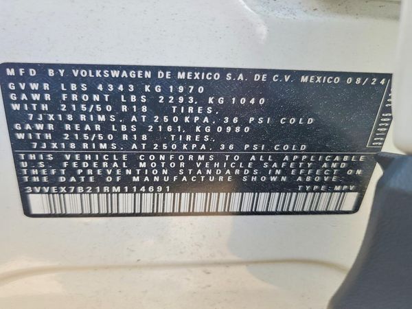2024 VOLKSWAGEN TAOS SE