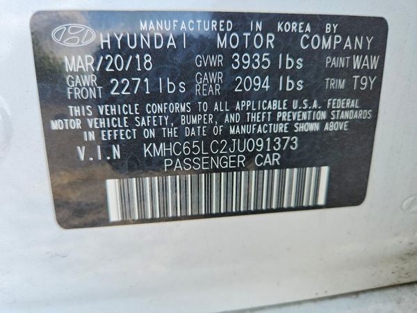 2018 HYUNDAI IONIQ