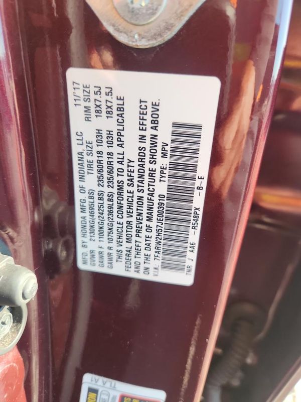 2018 HONDA CRV EX — VINS