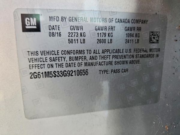 2016 CADILLAC XTS — VINS