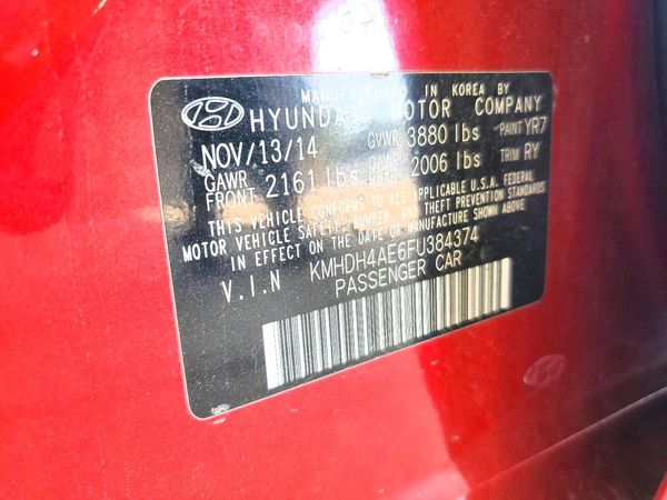 2015 HYUNDAI ELANTRA