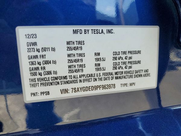 2023 TESLA MODEL Y