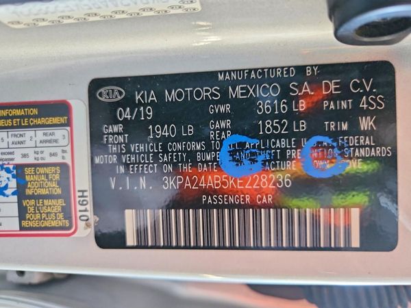 2019 KIA RIO LX, S