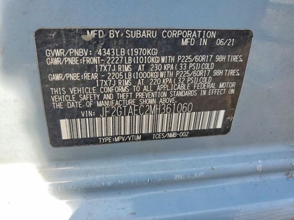 2021 SUBARU CROSSTREK