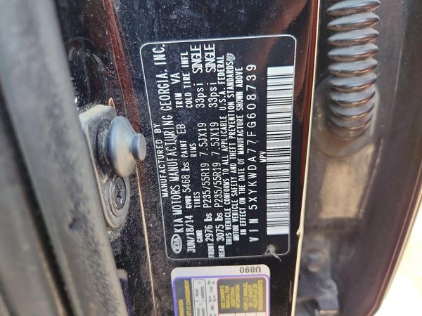 2015 KIA SORENTO TOP
