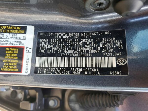 2014 TOYOTA CAMRY