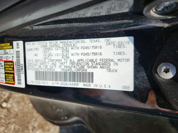 2015 TOYOTA TACOMA