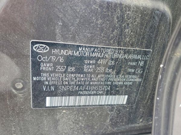 2017 HYUNDAI SONATA
