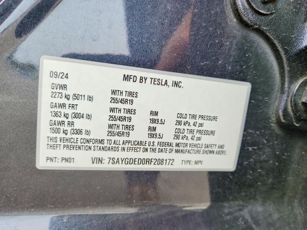 2024 TESLA MODEL Y