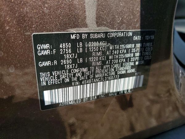 2020 SUBARU OUTBACK
