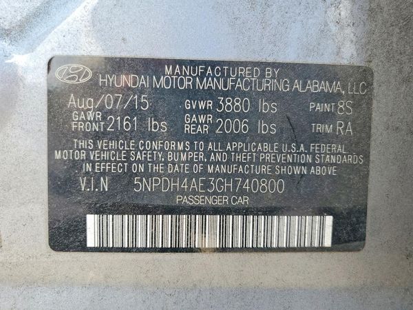 2016 HYUNDAI ELANTRA