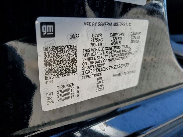 2023 CHEVROLET SILVERADO LT — VINS