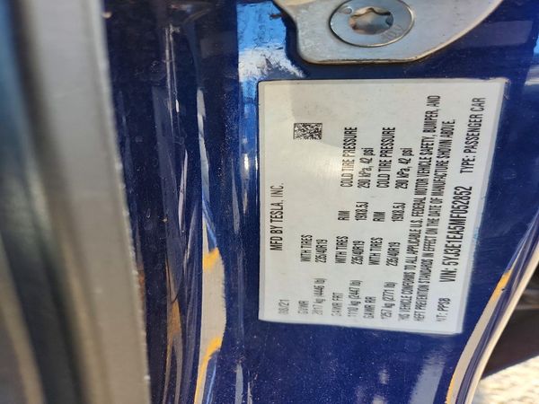 2021 TESLA MODEL 3 — VINS
