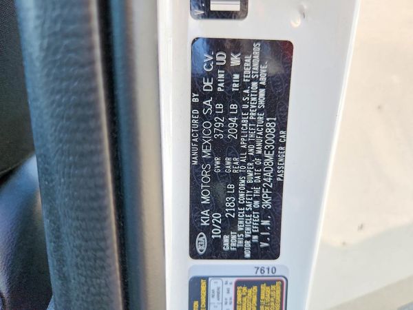 2021 KIA FORTE FE, LXS — VINS