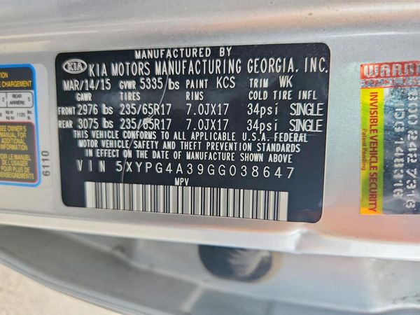2016 KIA SORENTO L / LX