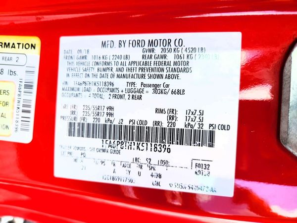 2019 FORD MUSTANG I4 Coupe