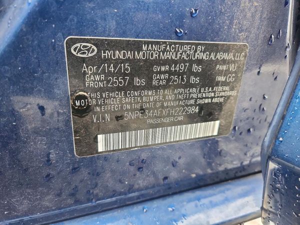 2015 HYUNDAI SONATA