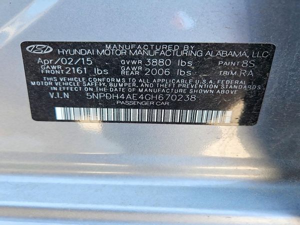 2016 HYUNDAI ELANTRA