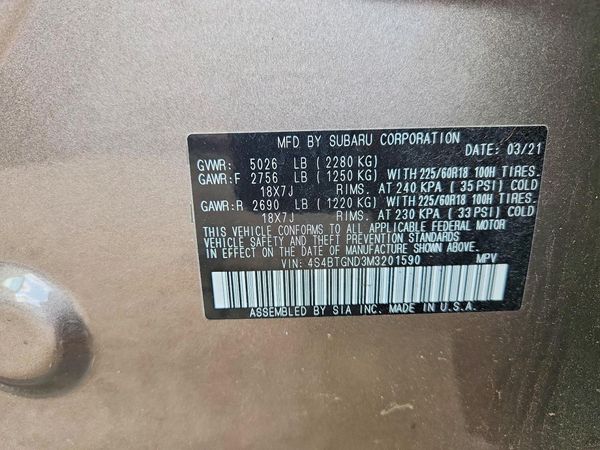 2021 SUBARU OUTBACK