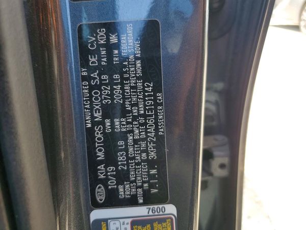 2020 KIA FORTE FE, LXS