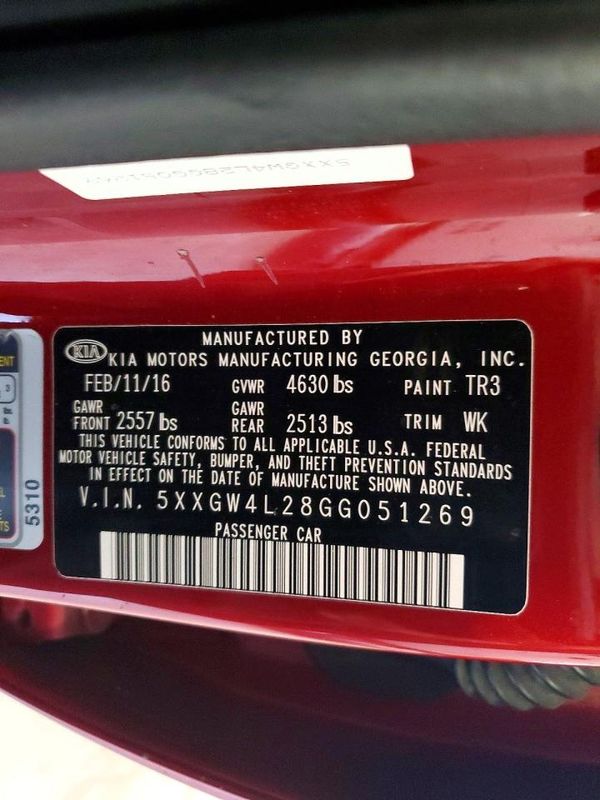 2016 KIA OPTIMA TOP