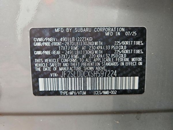 2025 SUBARU FORESTER