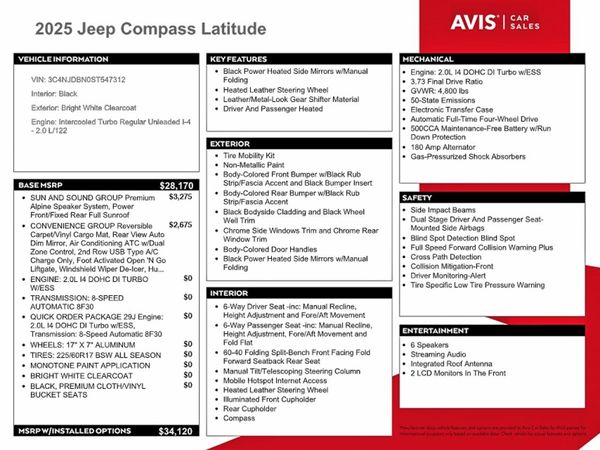 2025 JEEP COMPASS North, Latitude