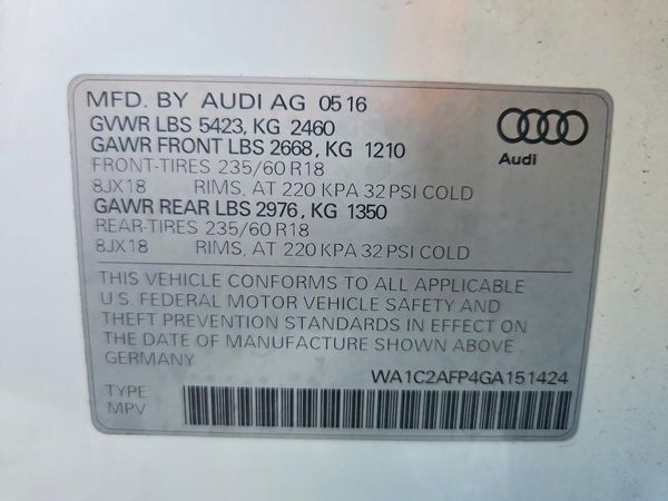 2016 AUDI Q5