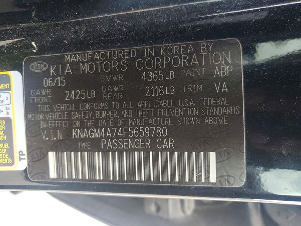 2015 KIA OPTIMA GL - Middle-low