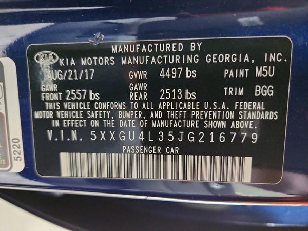 2018 KIA OPTIMA