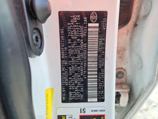2018 TOYOTA CAMRY L/LE/SE/XLE